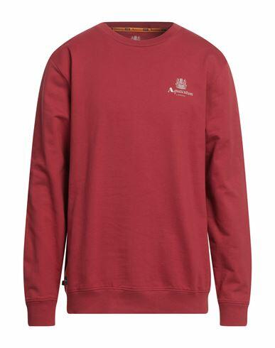 Aquascutum Man Sweatshirt Brick red Cotton Cover