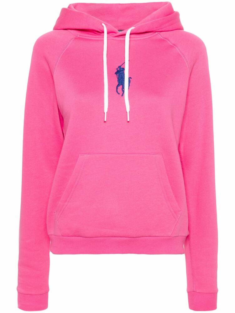 Polo Ralph Lauren embroidered-logo jersey hoodie - Pink Cover