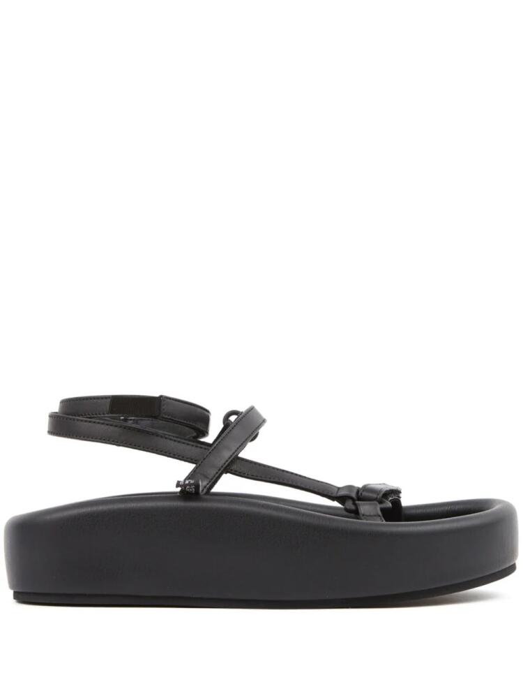 MM6 Maison Margiela Webbing leather sandals - Black Cover