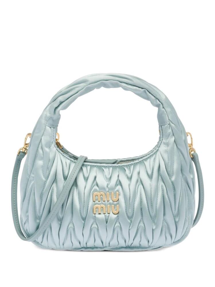 Miu Miu mini Wander matelassé shoulder bag - Blue Cover