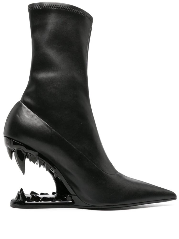 GCDS Morso 110mm leather ankle boots - Black Cover