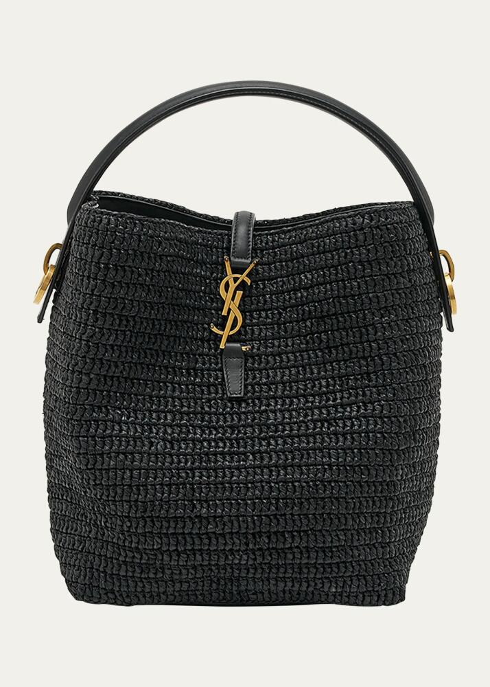 Saint Laurent Le 37 Raffia Bucket Bag Cover