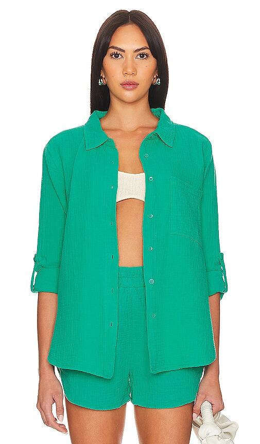 Bobi Button Up in Green Cover