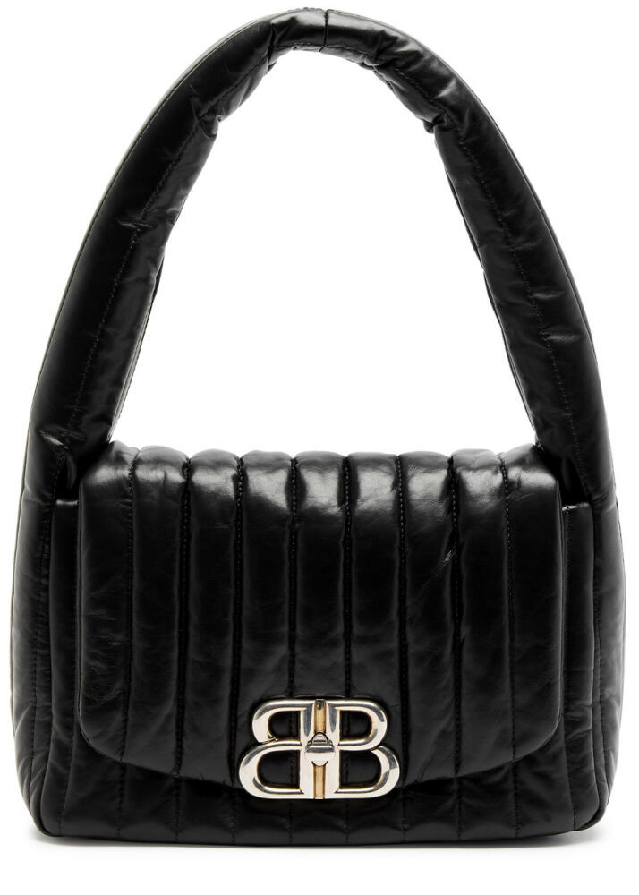 Balenciaga Monaco Small Quilted Leather Shoulder bag - Black Cover