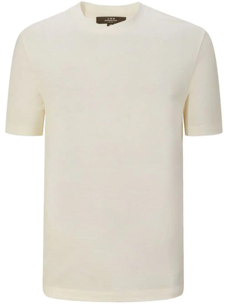 Shanghai Tang crew-neck cotton T-shirt - Neutrals Cover