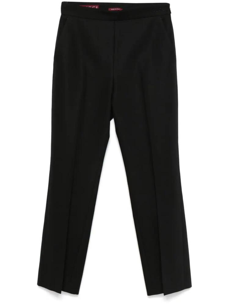 Gucci logo-embroidered trousers - Black Cover