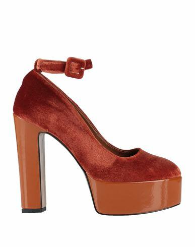 Divine Follie Woman Pumps Rust Textile fibers Cover