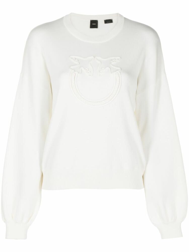 PINKO Love Birds-appliqué sweatshirt - Neutrals Cover