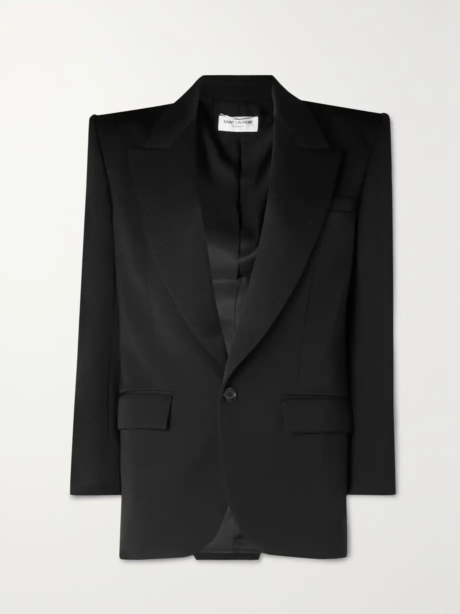 SAINT LAURENT - Wool Blazer - Black Cover