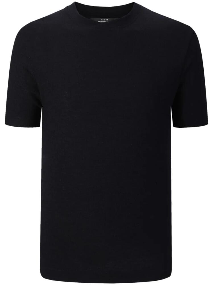 Shanghai Tang fine-knit wool T-shirt - Black Cover