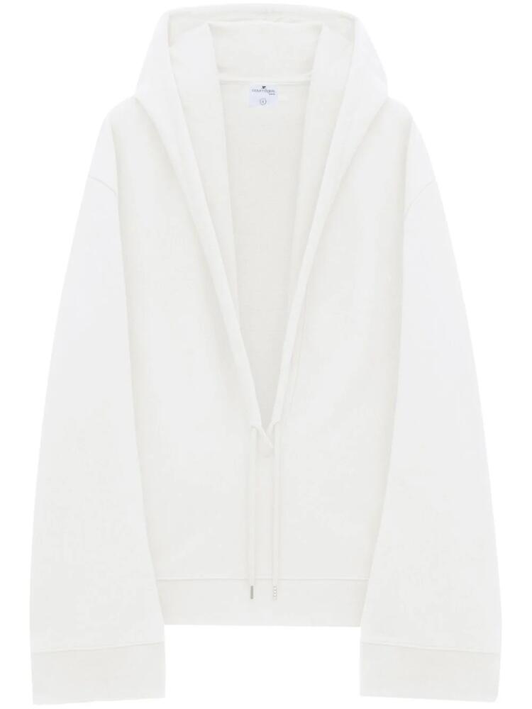 Courrèges Hyperbole cotton hoodie - White Cover