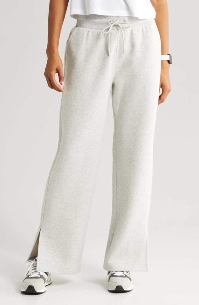 zella Cloud Wide Leg Sweat Pants in Grey Light Heather Cover