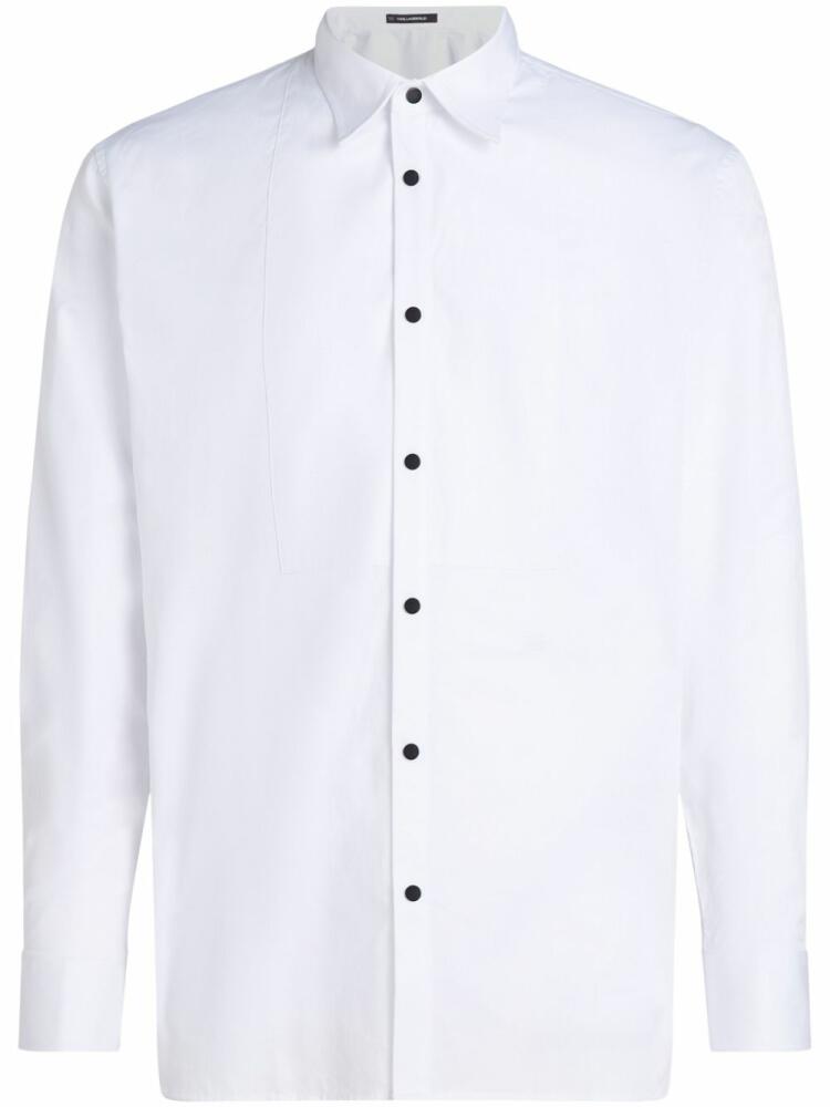 Karl Lagerfeld logo-patch shirt - White Cover