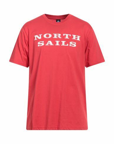 North Sails Man T-shirt Tomato red Cotton Cover