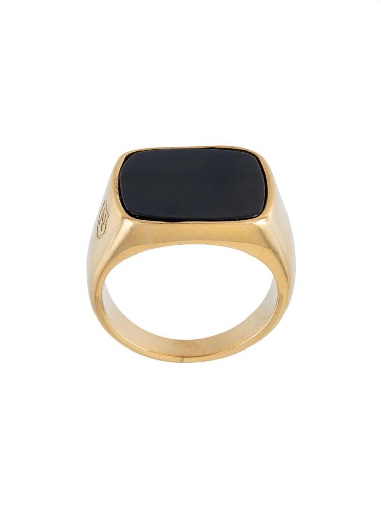 Nialaya Jewelry onyx cocktail ring - Gold Cover