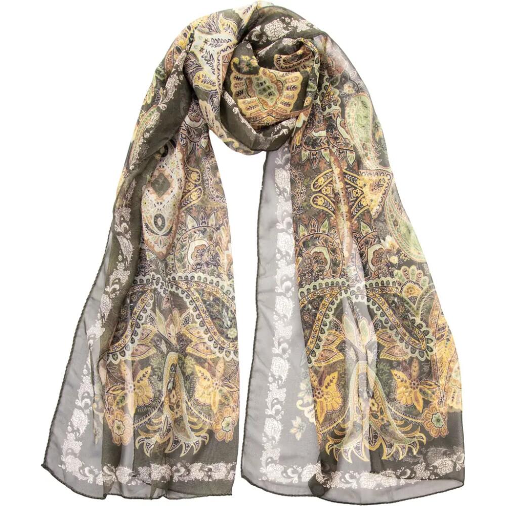 Elizabetta Samira - Long Sheer Silk Scarf for Women in Bayberry Cover