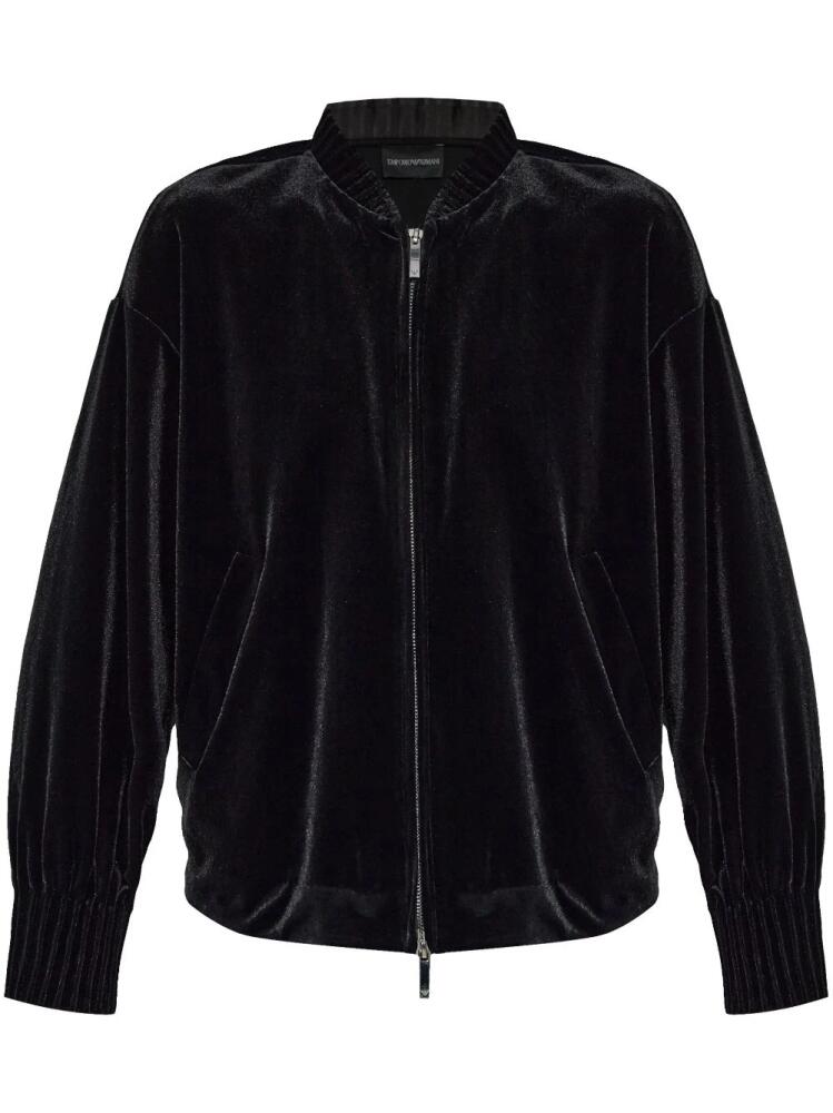 Emporio Armani velvet bomber jacket - Black Cover