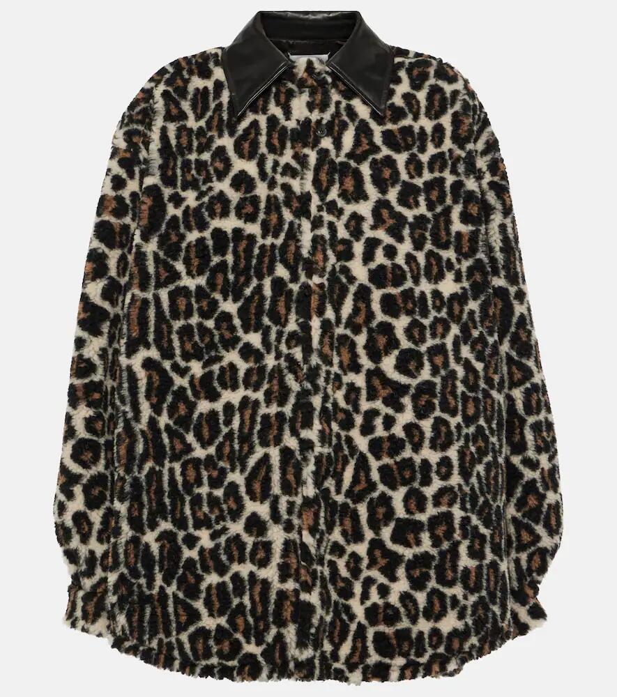 Maison Margiela Leopard-print faux fur shirt Cover