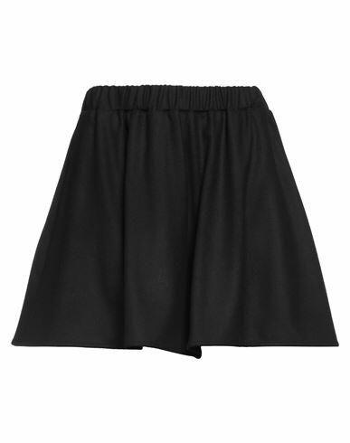 Jucca Woman Shorts & Bermuda Shorts Black Wool, Elastane Cover