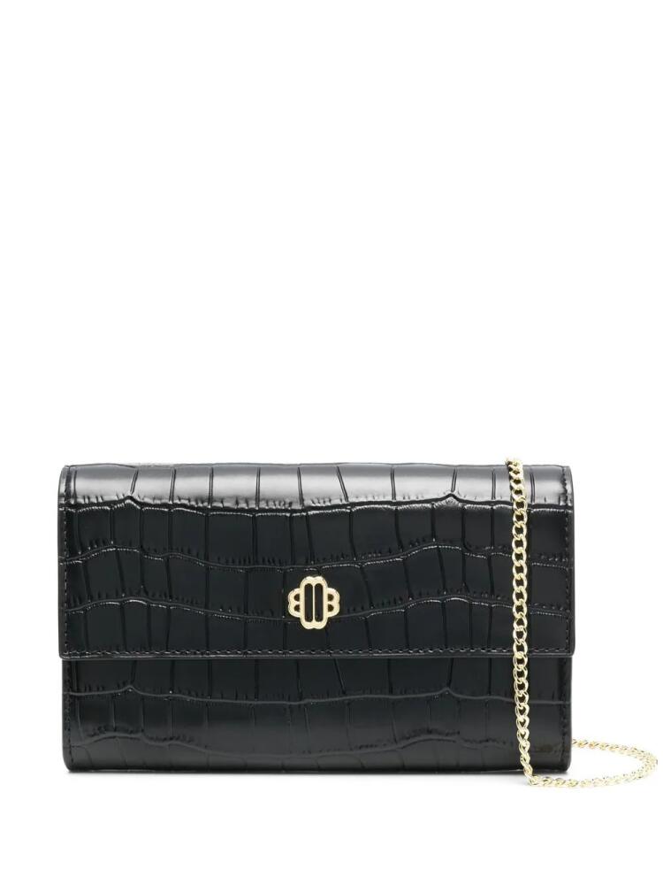 Maje crocodile-embossed leather bag - Black Cover