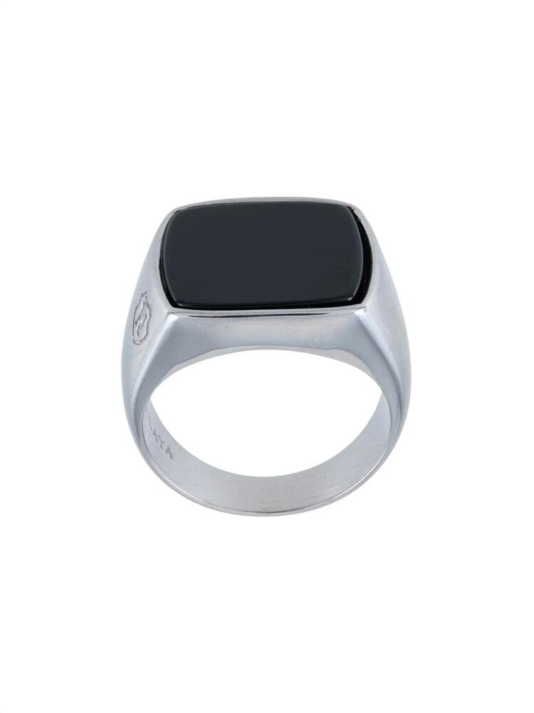 Nialaya Jewelry onyx cocktail ring - Silver Cover