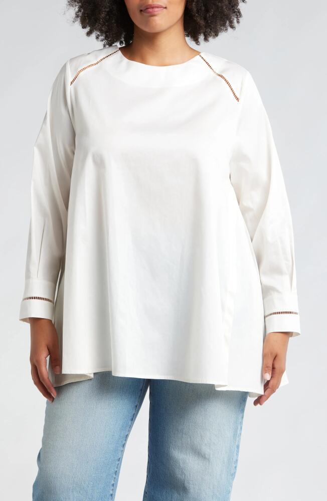 HARSHMAN Isolde Long Sleeve Cotton Top in Ivory Cover