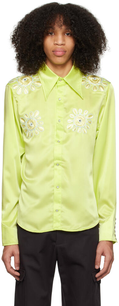 BLUEMARBLE Green Embroidered Shirt Cover