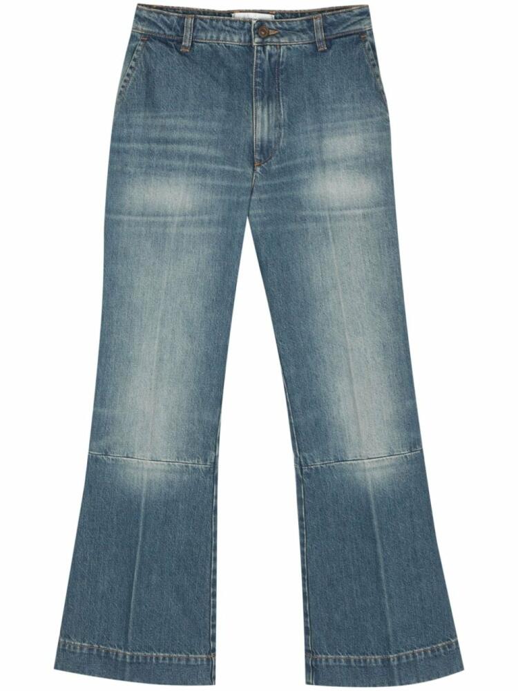 Victoria Beckham logo-patch bootcut jeans - Blue Cover