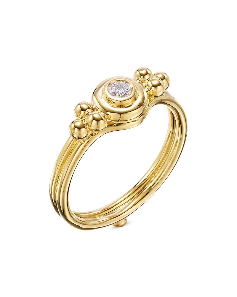 Temple St. Clair 18K Yellow Gold Classic Diamond Bead Ring Cover