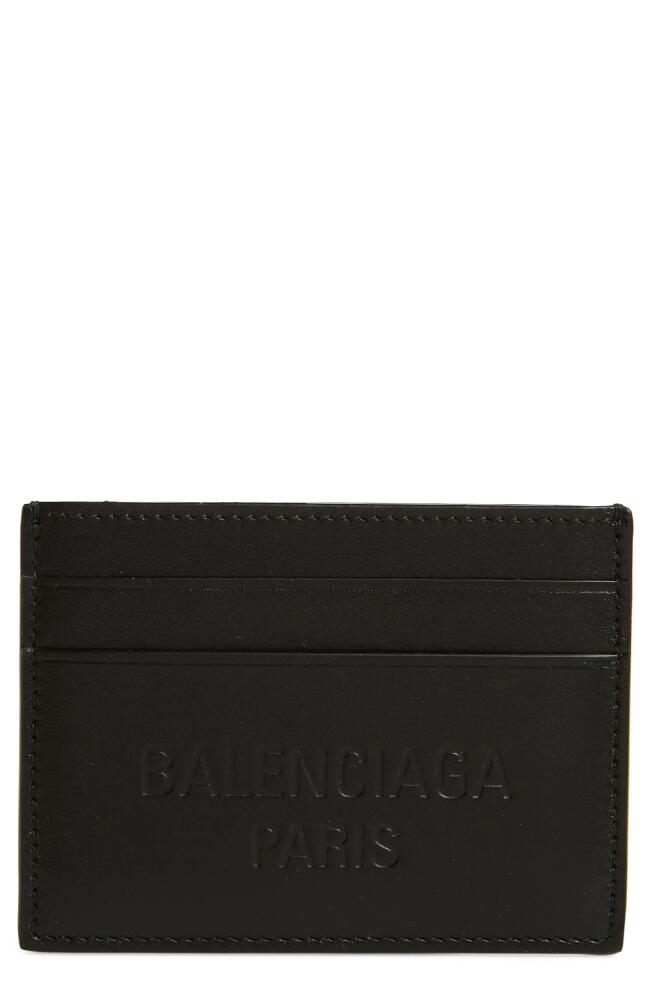 Balenciaga Duty Free Leather Card Holder in Black Cover