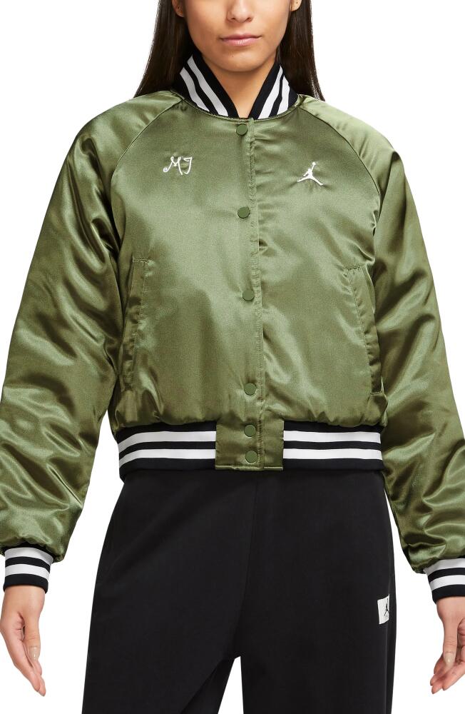 Jordan Varsity Jacket in Sky Light Olive Cover