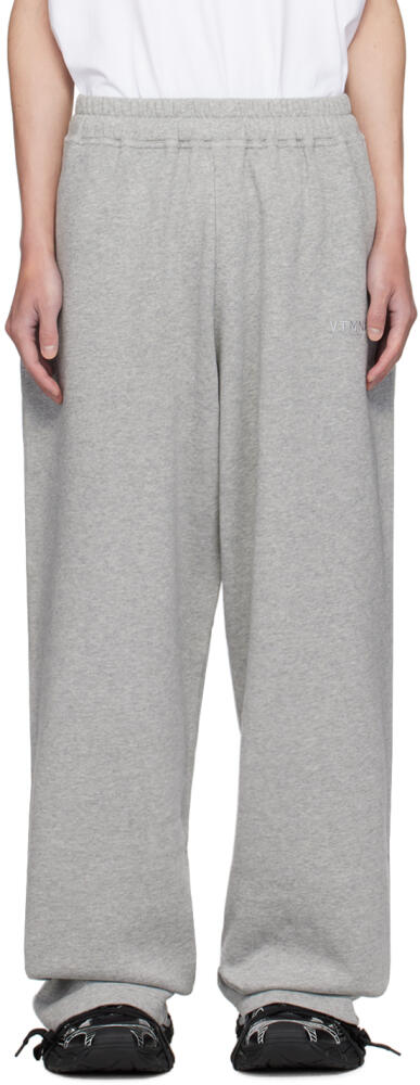 VTMNTS Gray Embroidered Sweatpants Cover