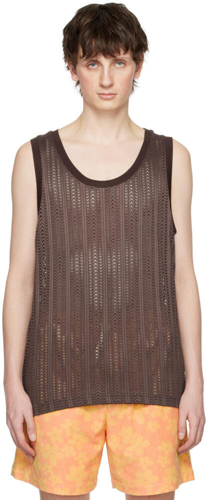 CMMN SWDN Brown Crewneck Tank Top Cover