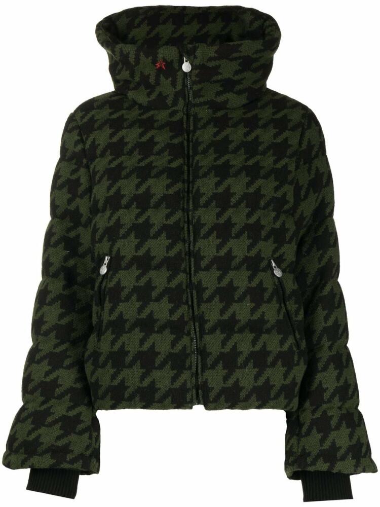 Perfect Moment houndstooth-print padded jacket - Green Cover