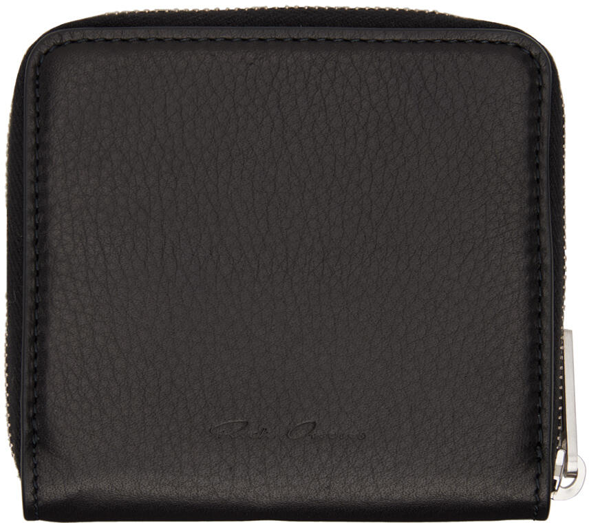 Rick Owens Black Zipped Wallet Cover