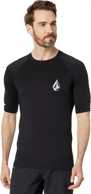 Volcom Lido Short Sleeve (Black) Men's Swimwear Cover