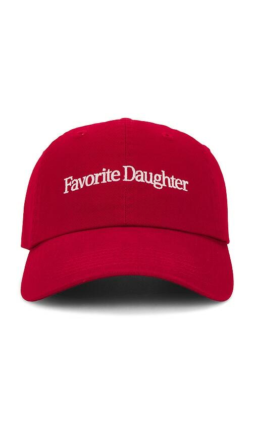 Favorite Daughter Classic Logo Baseball Hat in Red Cover