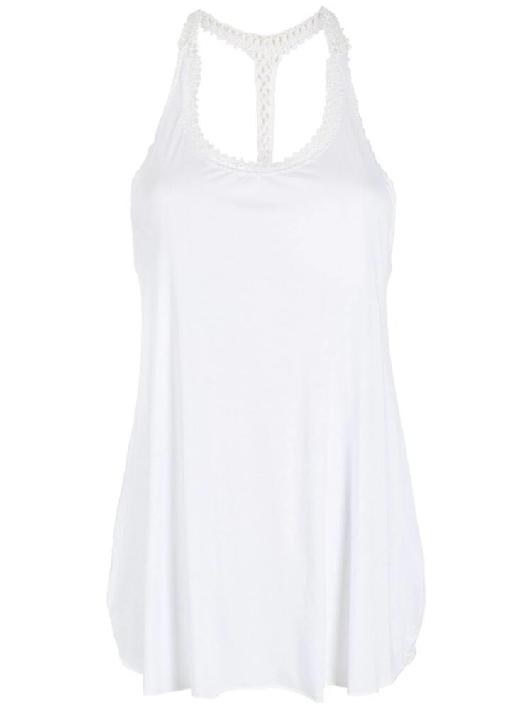 Amir Slama racer back top - White Cover