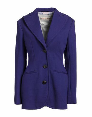 Marni Woman Blazer Purple Cotton Cover