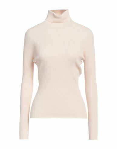 D. exterior Woman Turtleneck Off white Merino Wool, Polyester Cover