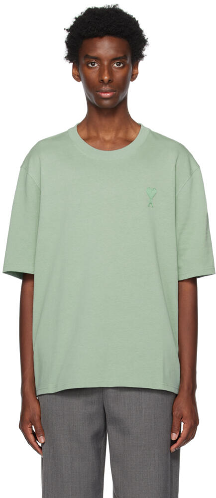 AMI Paris SSENSE Exclusive Green Ami de Cœur T-Shirt Cover