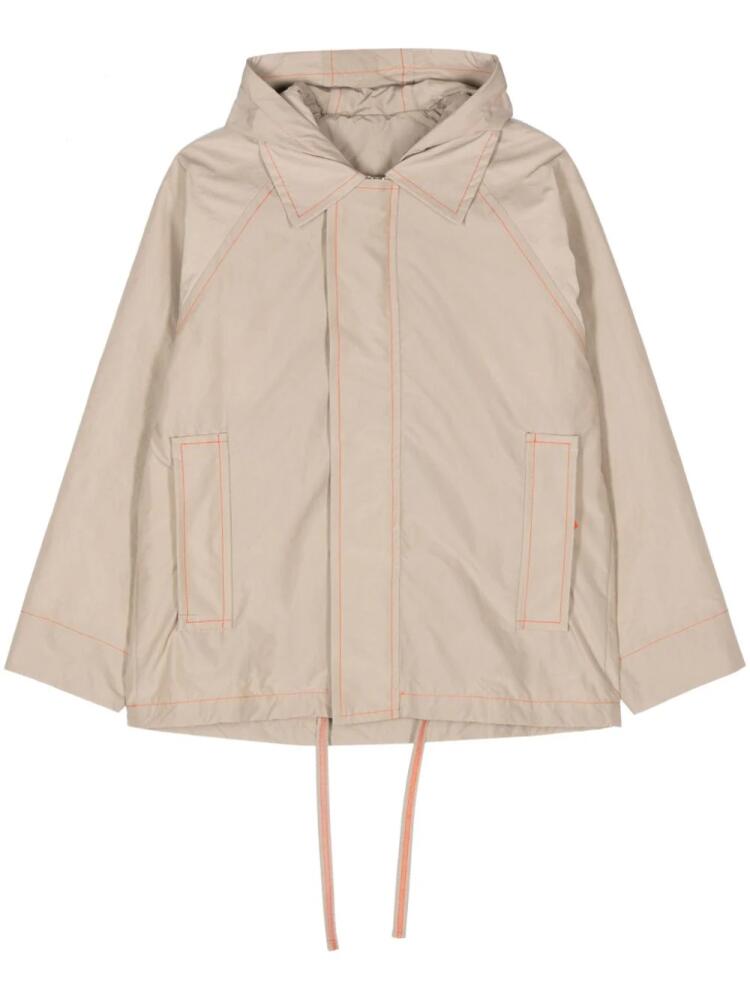 Sunnei Easy water-repellent hooded jacket - Neutrals Cover