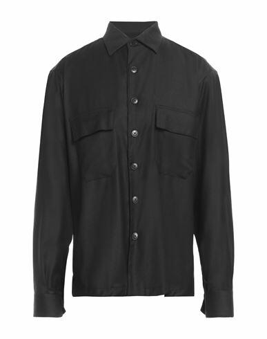 Costumein Man Shirt Black Virgin Wool Cover