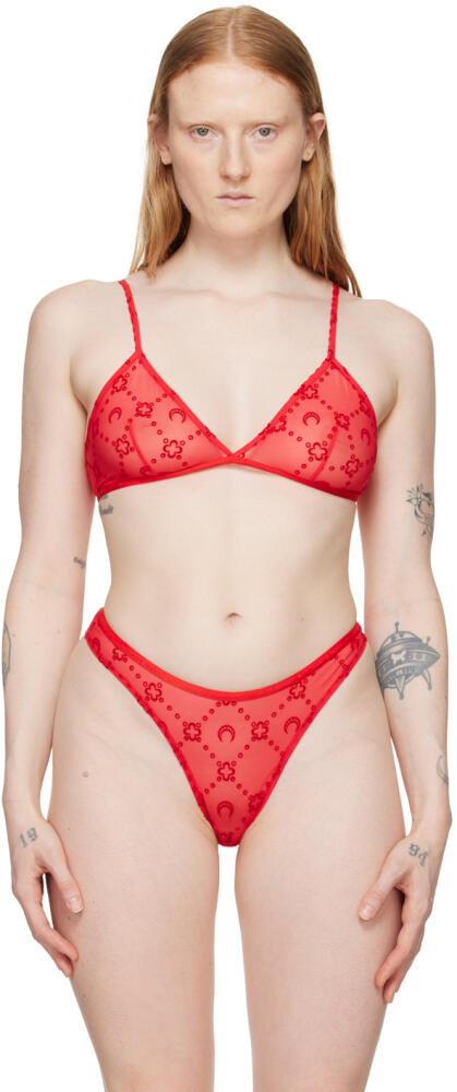 Marine Serre Red Moonogram Bra Cover