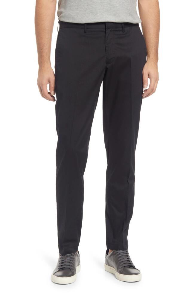 Nordstrom Slim Fit CoolMax Flat Front Performance Chinos in Black Cover