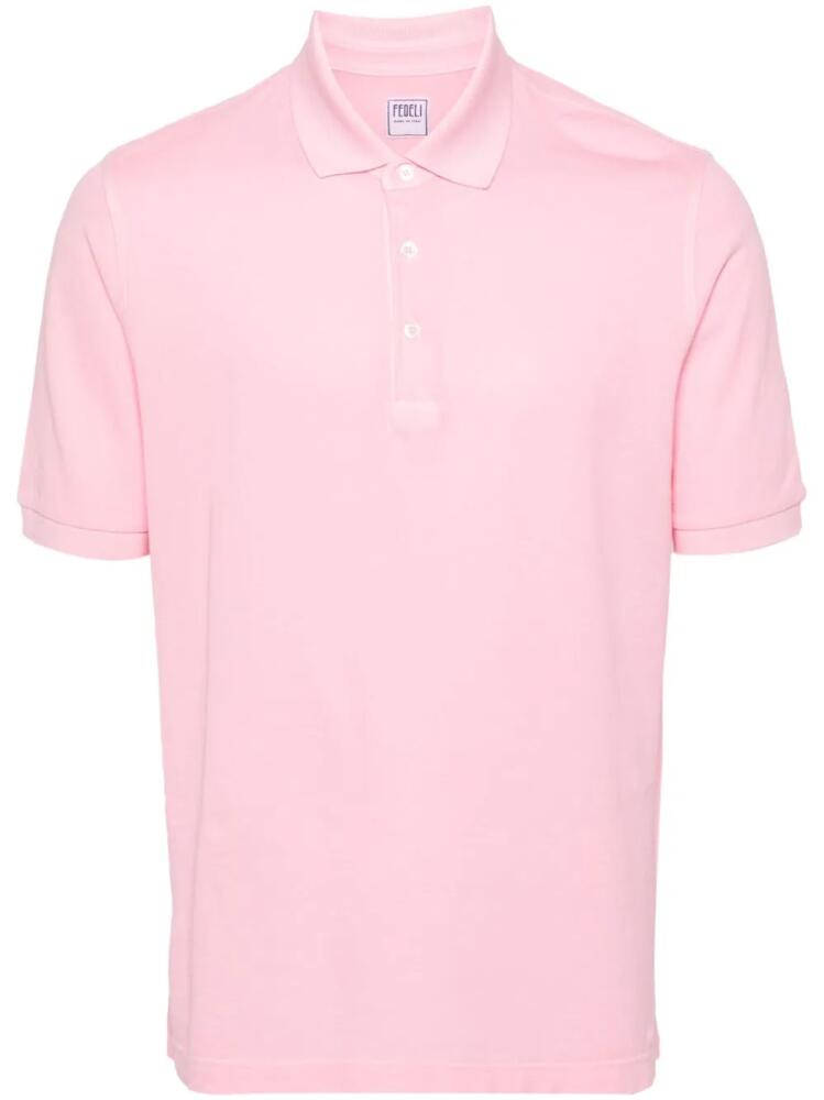 Fedeli Wind cotton polo shirt - Pink Cover