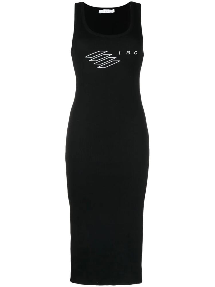 IRO logo-print fitted dress - Black Cover