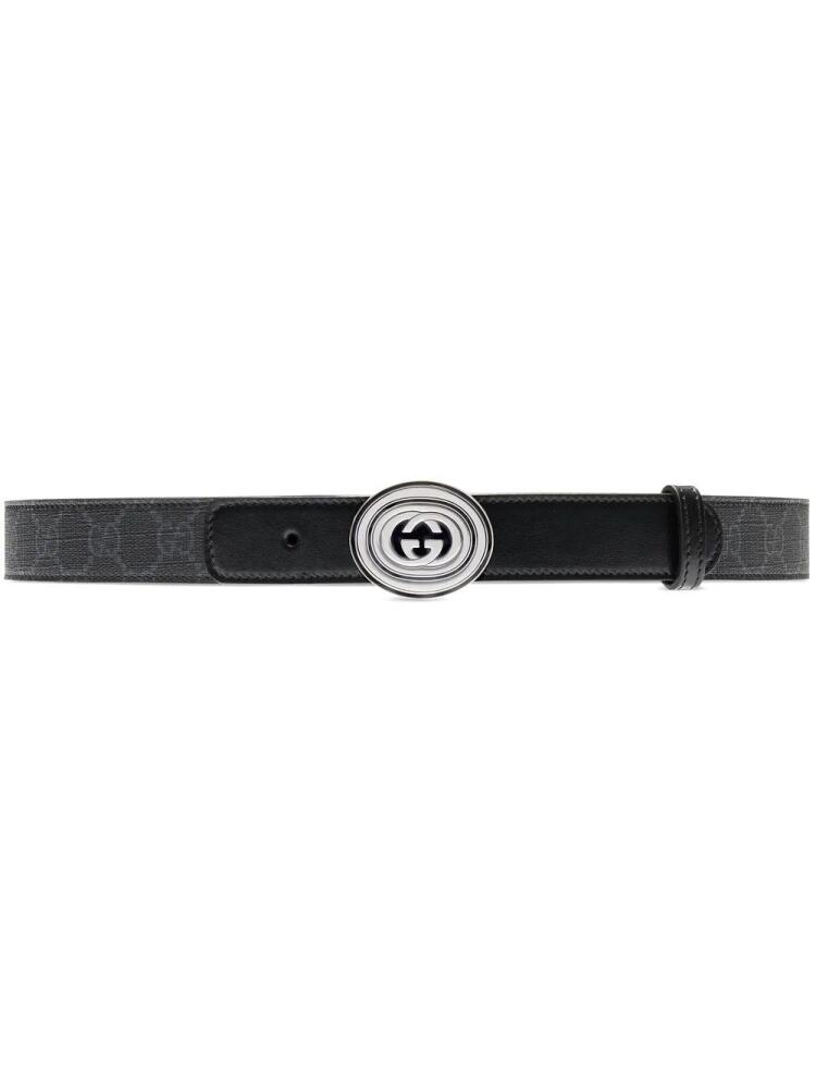 Gucci Interlocking G-logo leather belt - Black Cover