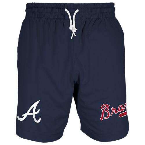 New Era Braves 7" Fitted OTC Shorts - Mens Navy/Navy Cover