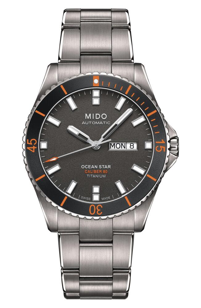 MIDO Ocean Star Diver Bracelet Watch, 42mm in Grey Cover